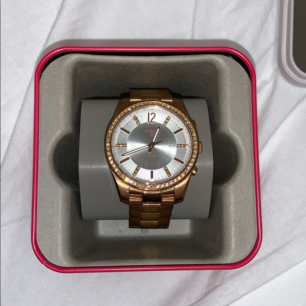 Riley Multifunction Rose-Tone Watch